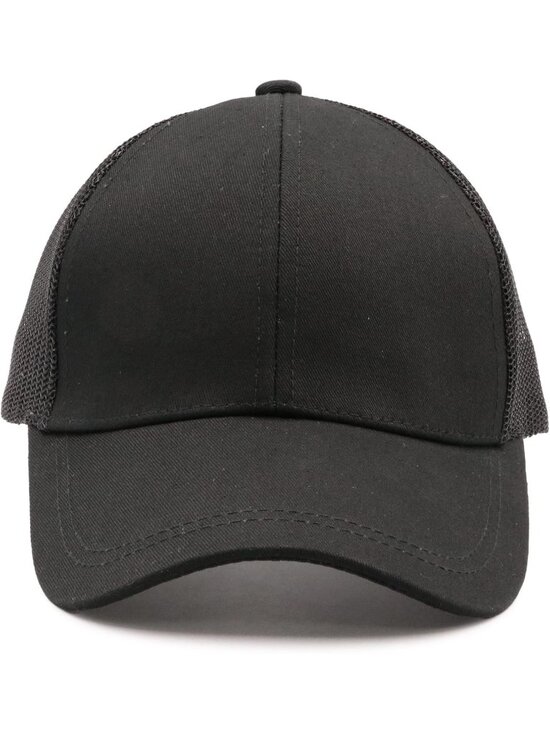 〽️Women 16 Black High Ponytail Baseball Cap Trucker Bad Hair Day Adjustable main image 7
